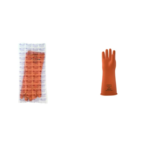 Industrial Orange Or Black Rubber Hand Gloves EXTRA THICK QUALITY MARKED 8