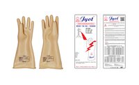 Electrical Shockproof Rubber Hand Gloves15000 - Color: White