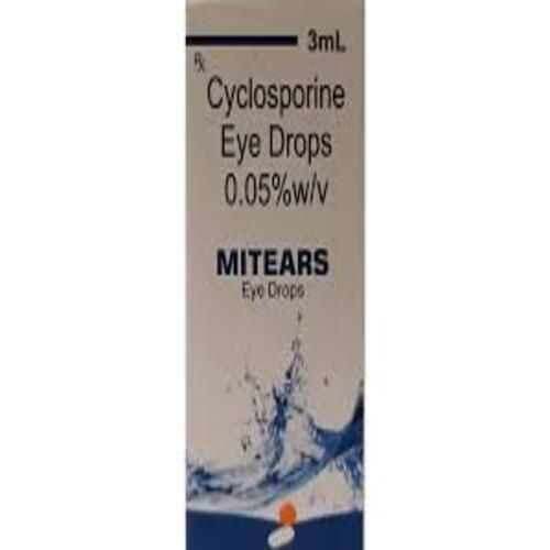 Mitears Eye Drop - 0.05% Ciclosporin Liquid | Treats Dry Eyes, Increases Tear Production, Reduces Inflammation, Relieves Discomfort