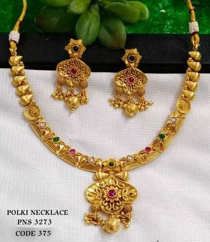 SMALL POLKI NECKLACE SET