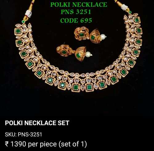 MULTI COLOR POLKI NECKLACE SET