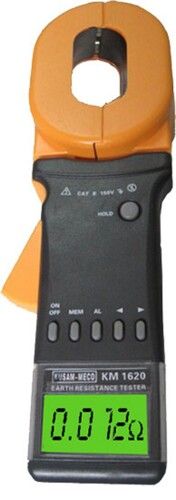 Black Clamp-On Type Earth Resistance Tester / Leakage Current Clampmeter Model Km 1720