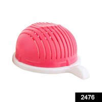 Multipurpose Salad Cutter Bowl - Plastic, 7.5x4.7x7.8 Inches, Mix Color | Easily Creates Fresh Salad Dishes, Fits 2+ People, Easy Clean-up