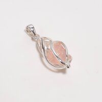 Sky Apatite Raw Gemstone 925 Sterling Silver Cage Pendant Women fashion Jewelry Exporter