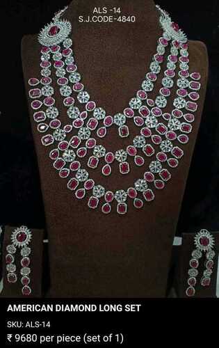 AMERICAN DIAMOND LONG SET