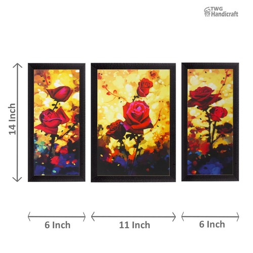 Floral/Flowers Set Of 3 Paintings