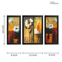 Floral/Flowers Set Of 3 Paintings
