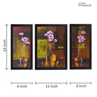 Floral/Flowers Set Of 3 Paintings