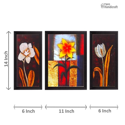 Floral/Flower Set Of 3 Paintings