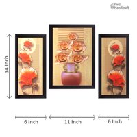 Floral/Flower Set Of 3 Paintings