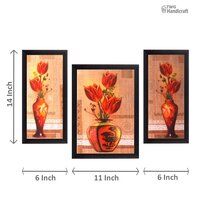 Floral/Flower Set Of 3 Paintings