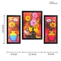 Floral/Flower Set Of 3 Paintings