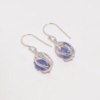 Peridot Raw Gemstone 925 Sterling Silver Cage Earrings Women Fashion jewelry exporter