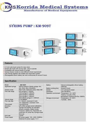 SYRINGE PUMP TOUCH SCREEN