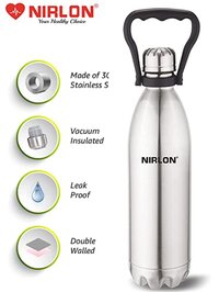 1500ML NIRLON Stainless Steel Vaccum Insulated Bottle / Leak Proof