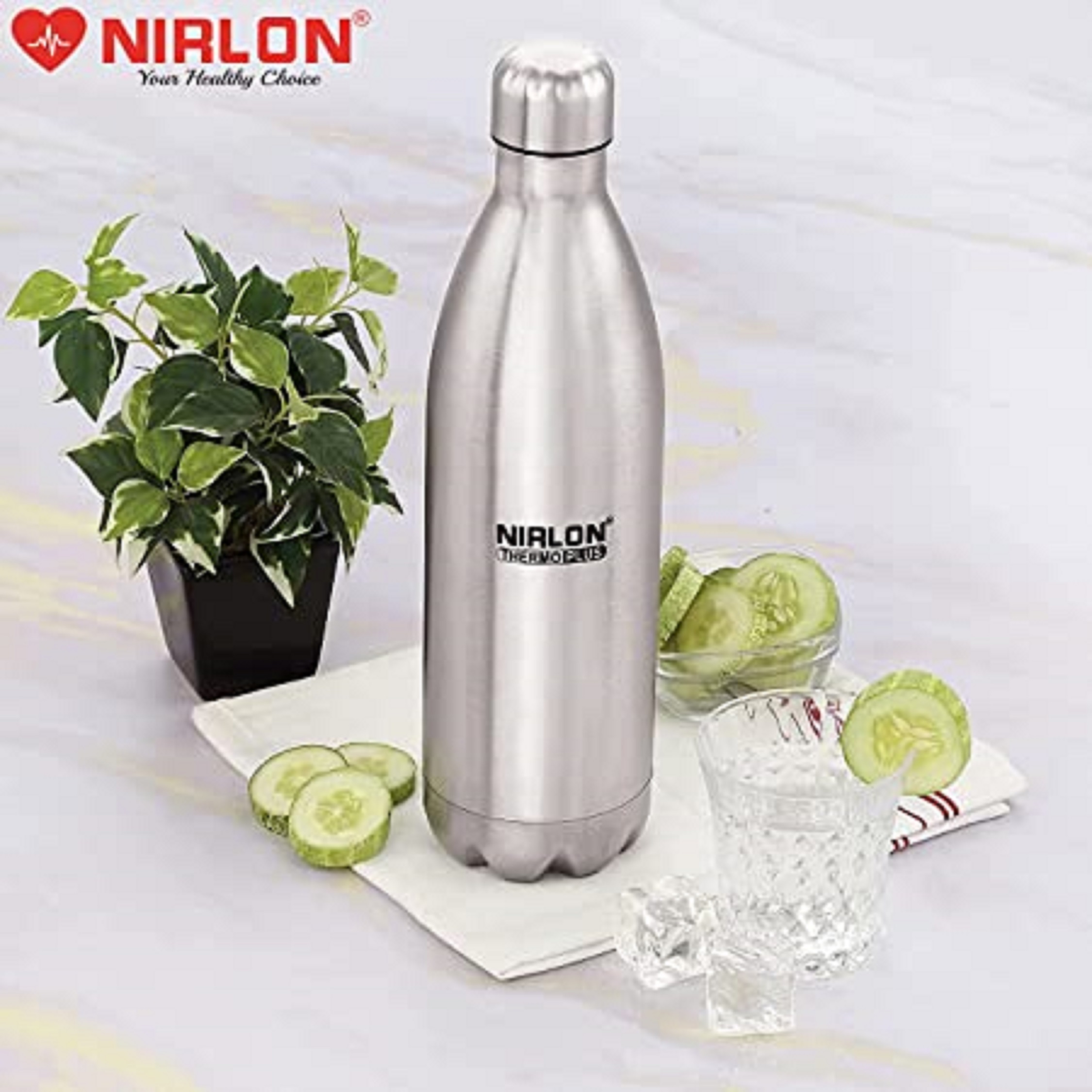 1500ML NIRLON Stainless Steel Vaccum Insulated Bottle / Leak Proof