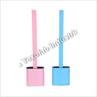 Fastclean Silicone Multicolor Brush - Silicone Material, Long Handle, Multicolor Selection, Ideal For Bathroom Cleaning , Includes Holder Bowl For Hygiene
