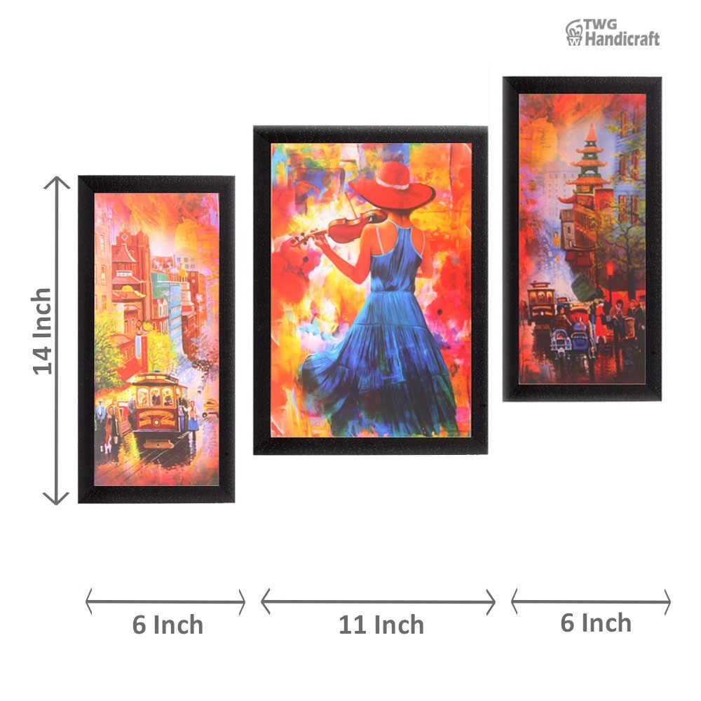 Decorative Wall Hanging Set Of 3 Painting