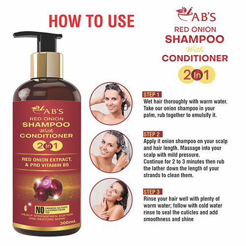 300Ml Red Onion Shampoo With Conditioner