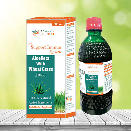 500Ml Aloe Vera With Wheat Grass Juice