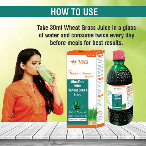 500Ml Aloe Vera With Wheat Grass Juice