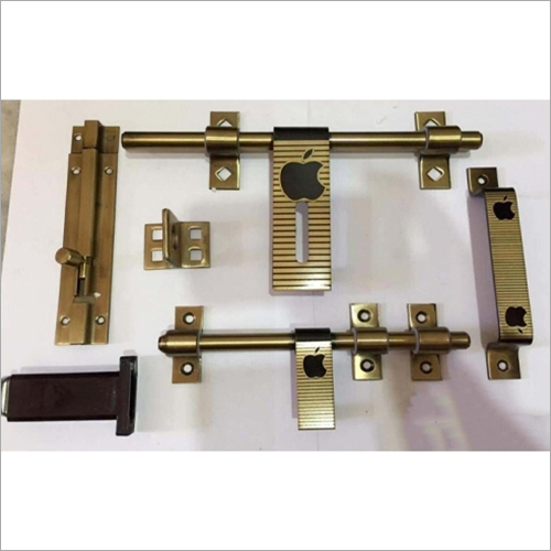 Apple Door Kit - Brass Material 6 Inch Size Golden Finish | Ideal for Door Fittings