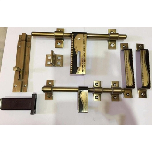 Door Kit - Brass Material, Customized Size, Golden Color | Ideal for Door Fittings with Elegant Design and Durable Build