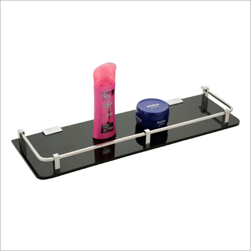 SAM 226 Glass Shelf - Stainless Steel, Customized Size, Rectangular Shape - Elegant Black Finish for Modern Interiors