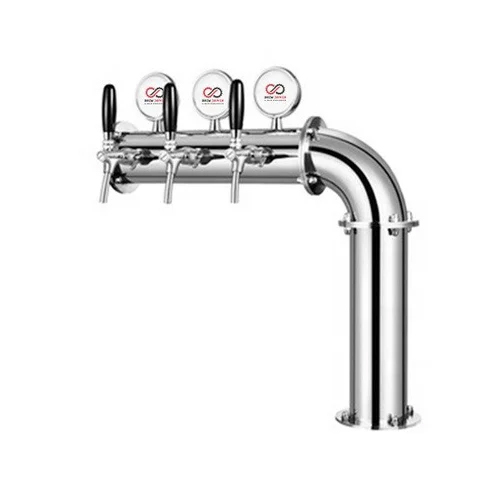 Beer tower L type 3way chrome finish