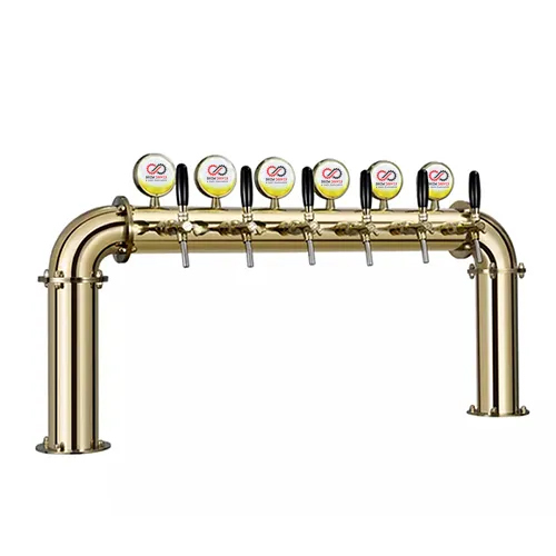 6 Way Golden U Shape Beer Tower