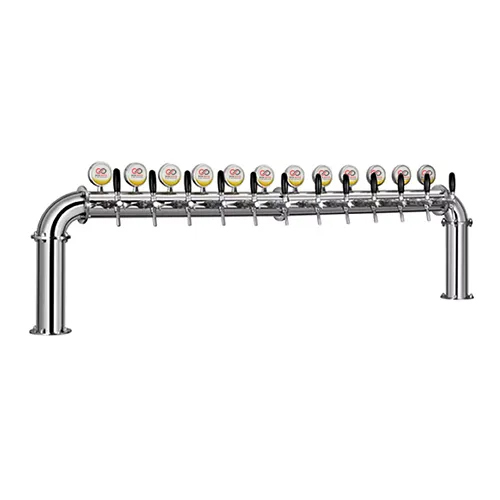 U Shape Beer Tower 12 Way Silver