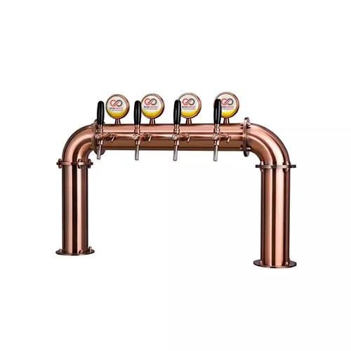 U Shape Beer Tower 4 Way Bronze