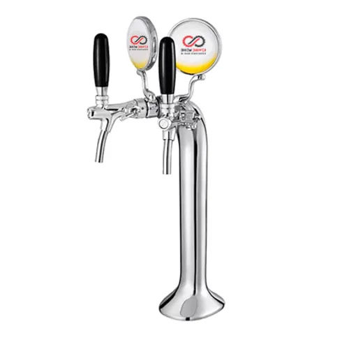 Stainless Steel Cobra Beer Tower 2 Way Silver