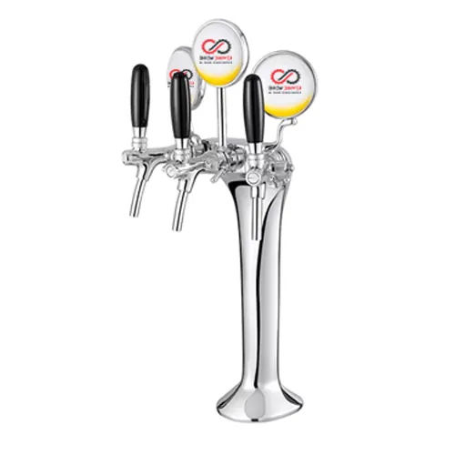 3 Way Silver Cobra Beer Tower