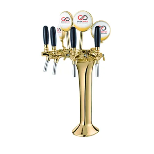 4 Way Golden Cobra Beer Tower