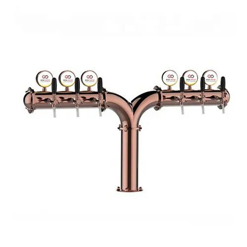 6 Way Bronze R Shape Beer Tower