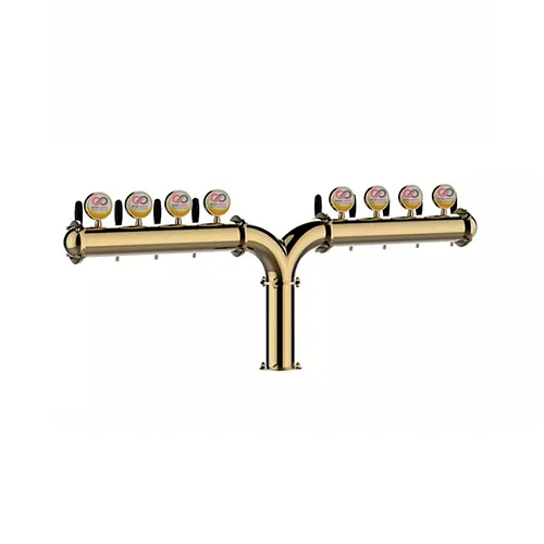 8 Way Golden R Shape Beer Tower