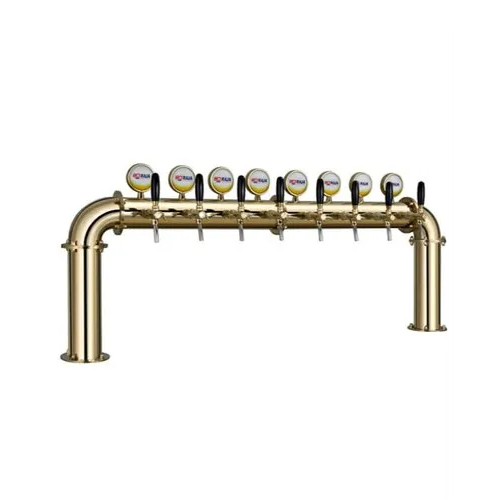 8 Way Golden Color U Shape Beer Tower