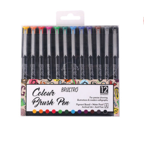 Water Colour Brush Pens For Coloring, Painting, 12 Colour, Packaging Type:  Plastic Box at Rs 300/pack in Gurgaon