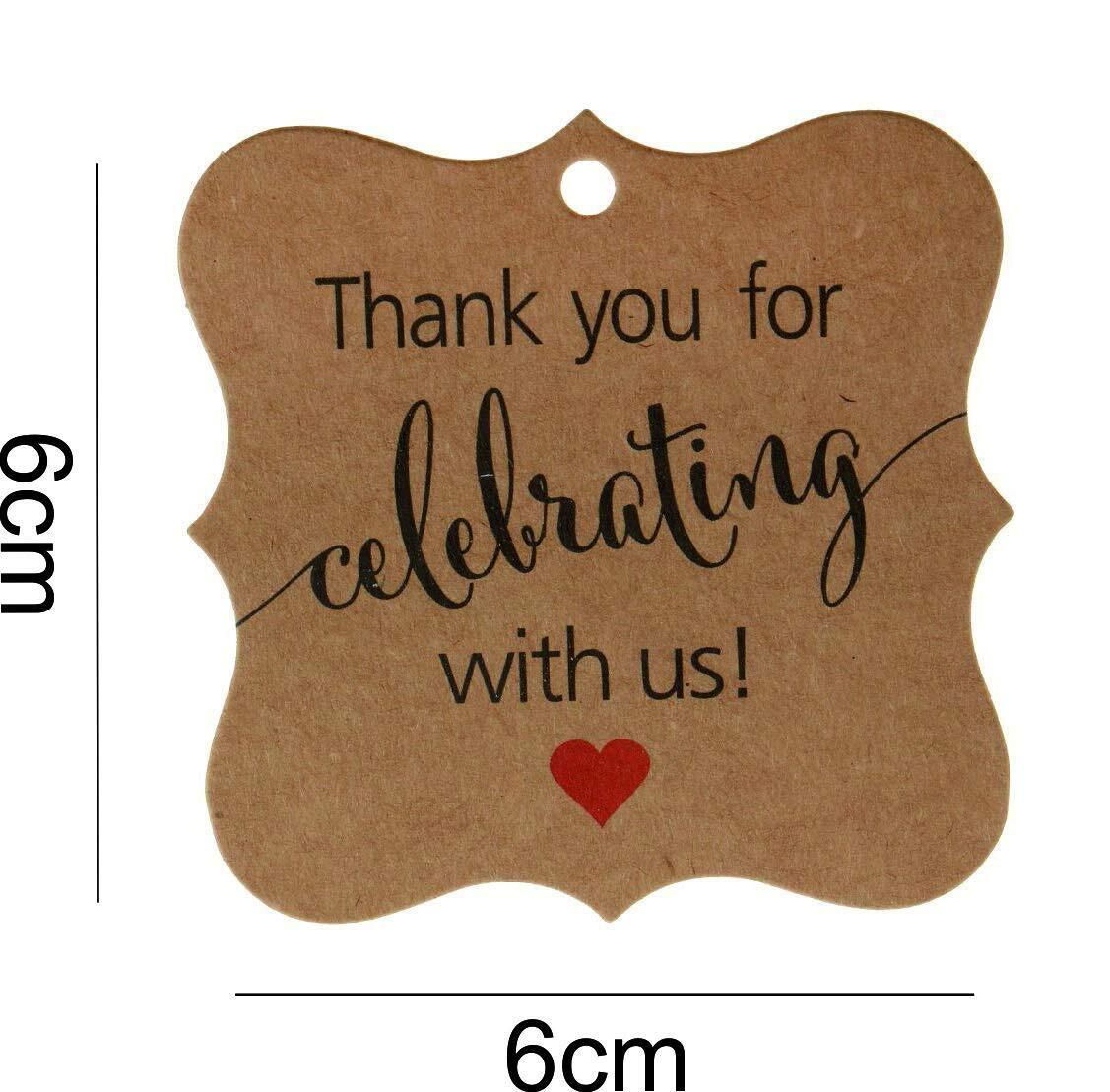 Atmiyamart Thank You Cards Gift Tags Vintage Kraft Paper Hang Tags Wedding Party FavorBirthday Party Handmade Tag brown brand tag maker Customize Hanging Tag GiftTag