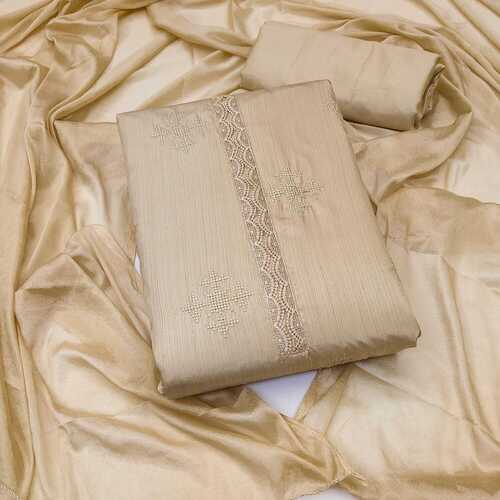 Ziya Yellow Zora Silk Dress Material
