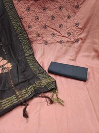 Yami Pink Zora Silk Dress Material