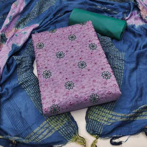 Yami Purple Zora Silk Dress Material