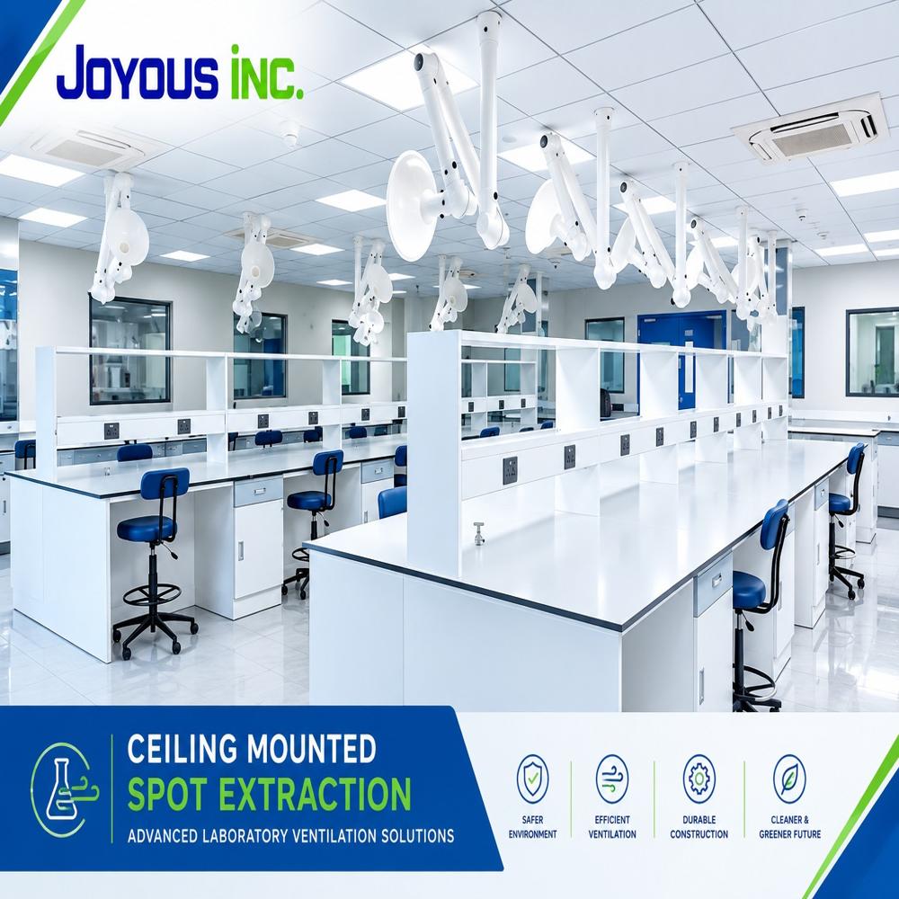 Ceiling Mounted Spot Extractor - Stainless Steel Rust Proof Painted Finish | High Efficiency Chemical Resistant Hygienic Moisture Proof Easy to Clean Eco-Friendly