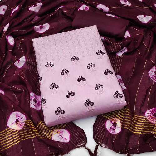 Yukta Pink Coco Silk Dress Material