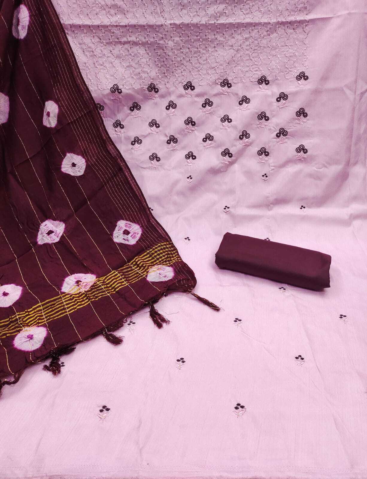 Yukta Pink Coco Silk Dress Material