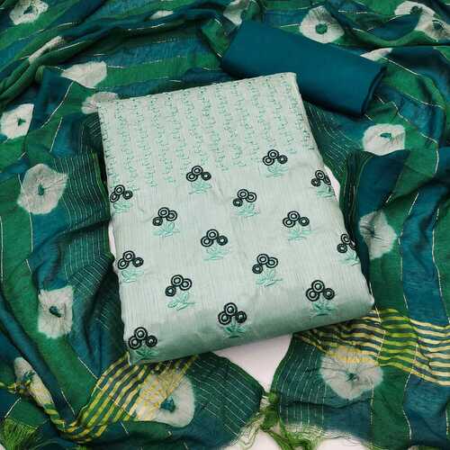 Yukta Blue Coco Silk Dress Material