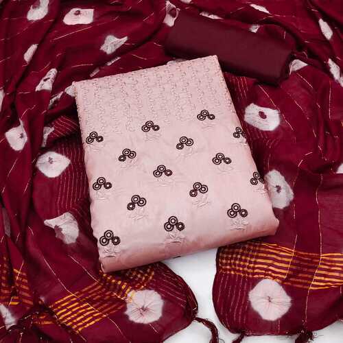 Yukta Peach Coco Silk Dress Material