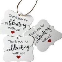 Custom Wedding Gift Tag - Color: White