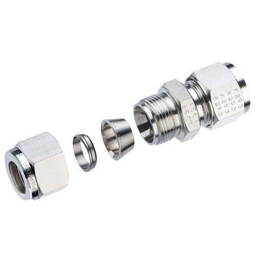 Silver Industrial Double Ferrule Fittings